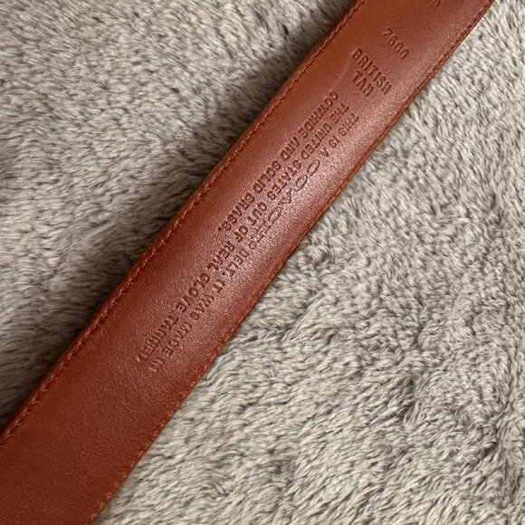Coach Men's Brown Leather Belt Size 42 105 cm - Picture 5 of 7